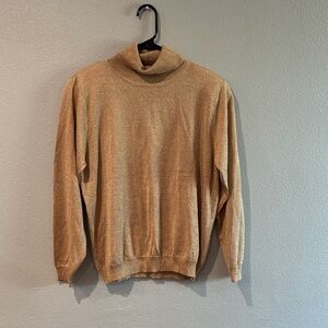 Last chance! JEANNE PIERRE Women's Camel Turtleneck Sweater